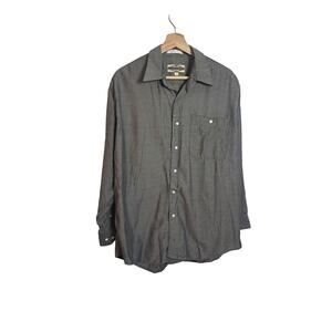Men's Foreman's 100% Cotton Grey Button Up Long Sleeve 32